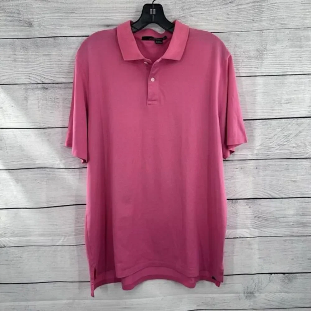 Polo Ralph Lauren RLX Polo Shirt Performance Mens Large Pink‎ Athletic
